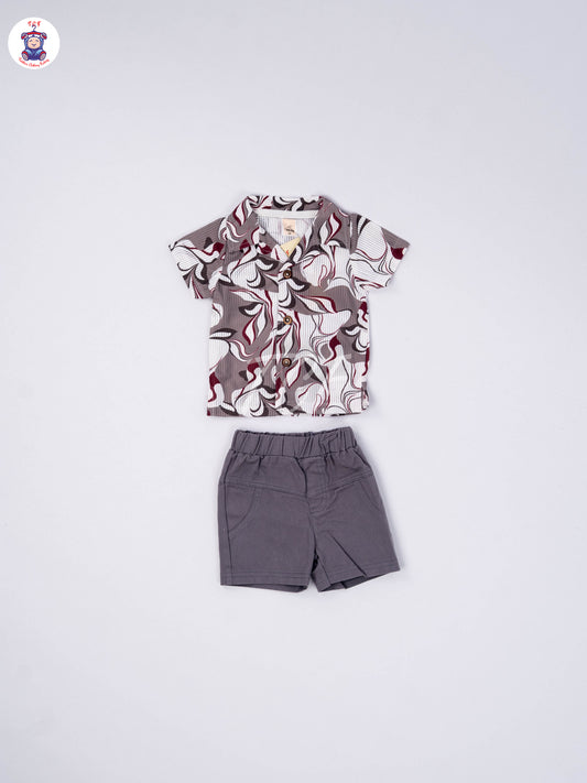 White & Grey - Shirts & Shorts