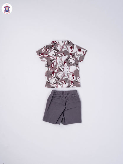 White & Grey - Shirts & Shorts