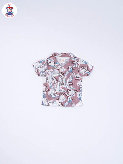 Brown & Lavendar - Shirts & Shorts