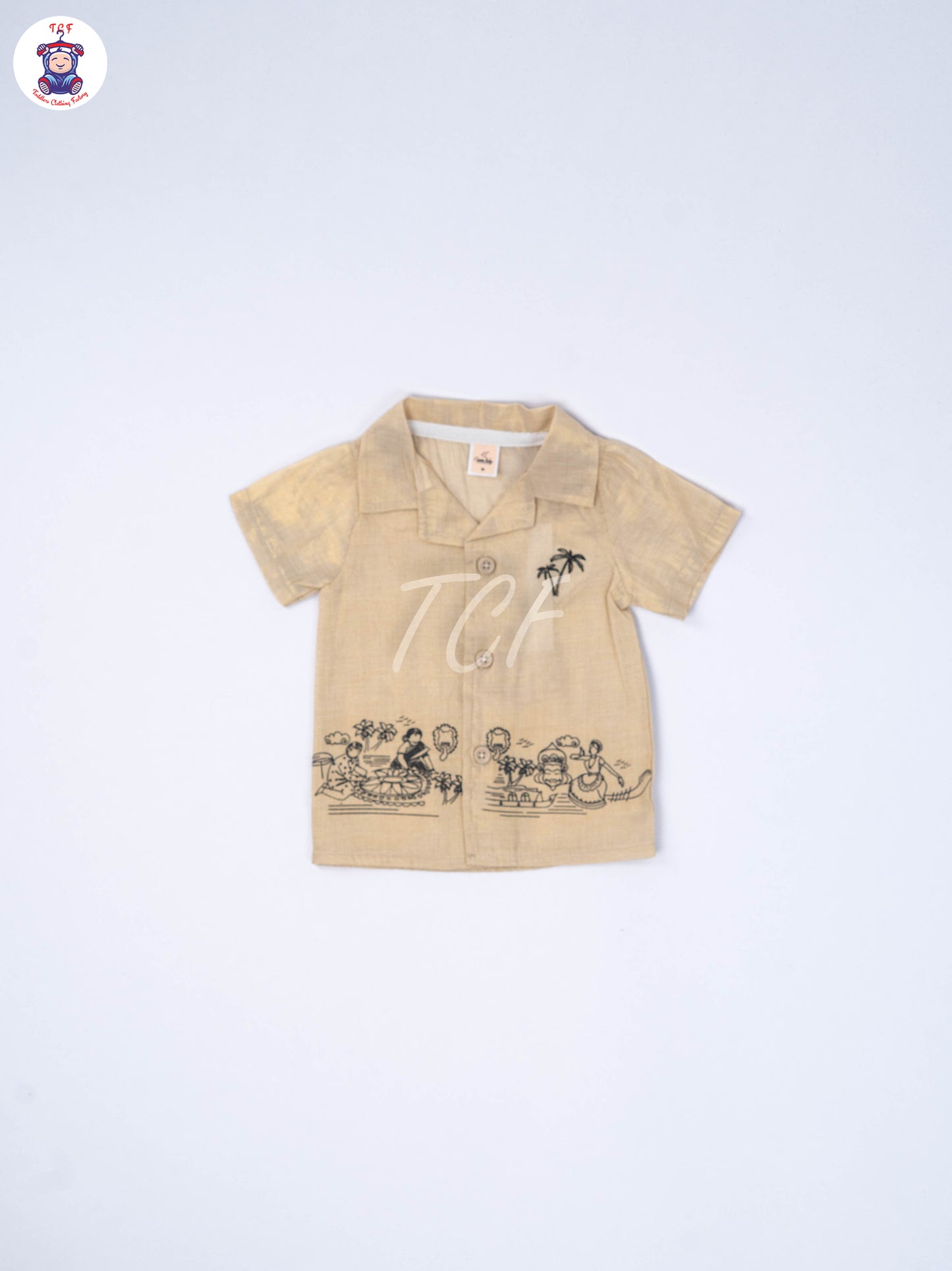 Gold & White - Boys Readymade Dhotis & Shirts