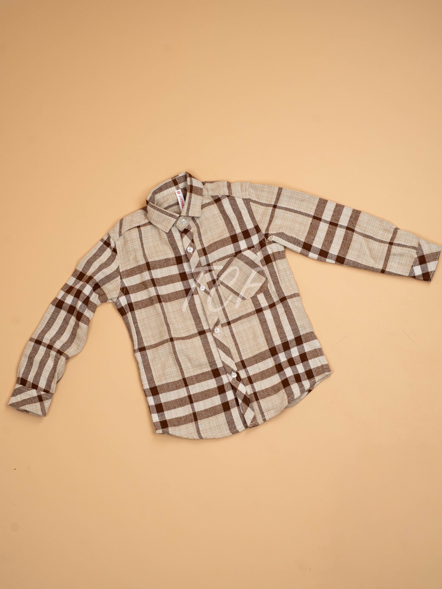 Brown & Beige - Boys Readymade Shirt