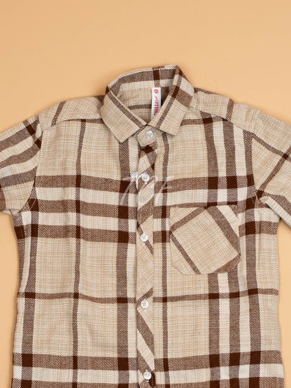 Brown & Beige - Boys Readymade Shirt