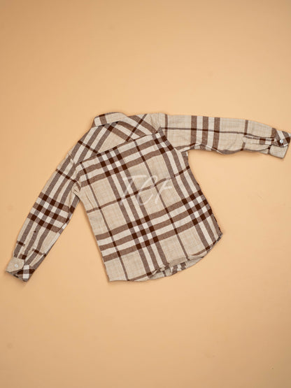 Brown & Beige - Boys Readymade Shirt