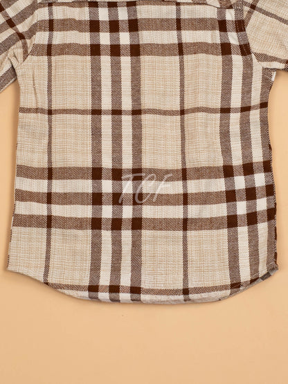 Brown & Beige - Boys Readymade Shirt