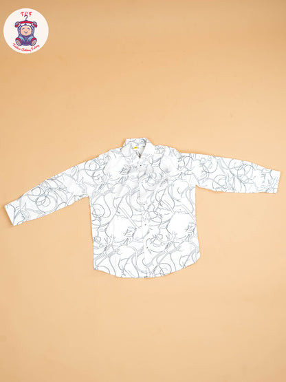 White & Black - Boys Readymade Shirt