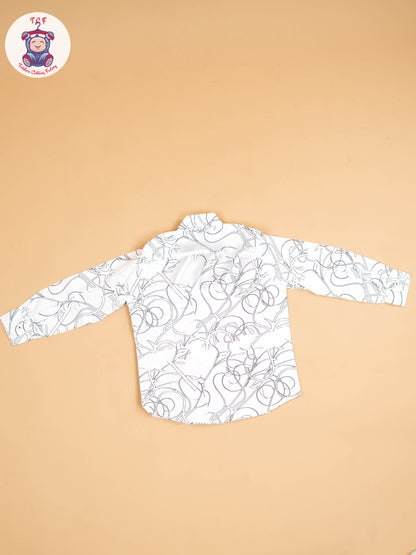 White & Black - Boys Readymade Shirt