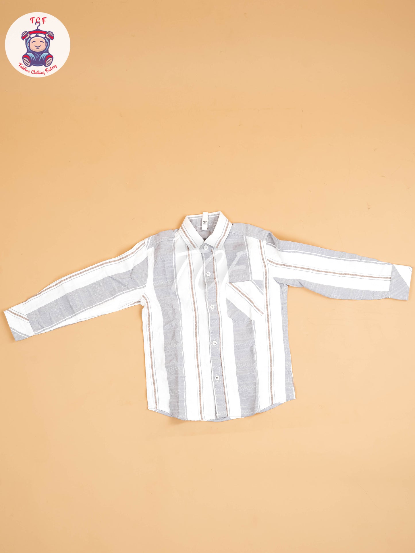 White & Grey - Boys Readymade Shirt