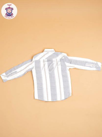 White & Grey - Boys Readymade Shirt