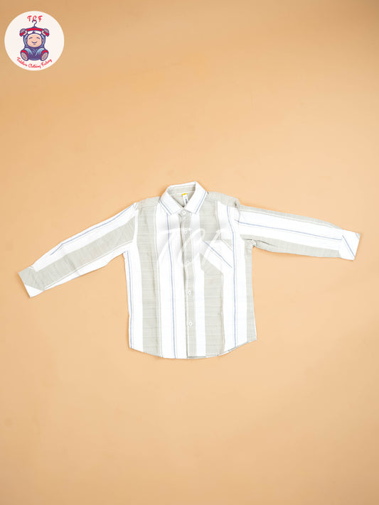 Light Green & White - Boys Readymade Shirt