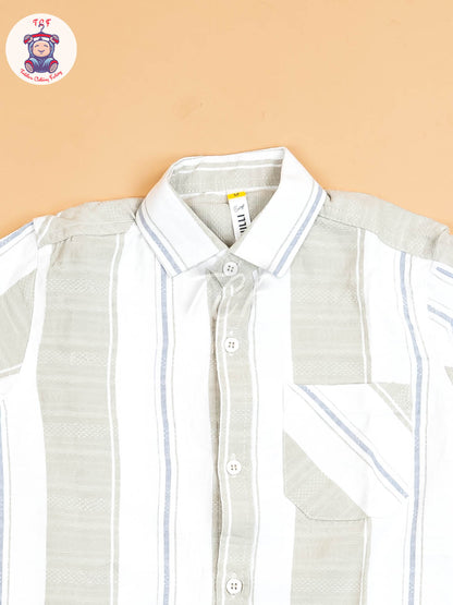 Light Green & White - Boys Readymade Shirt
