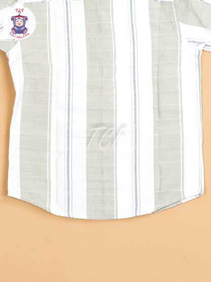 Light Green & White - Boys Readymade Shirt