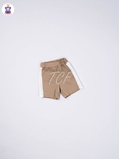White & Lite Brown - T-Shirts & Shorts
