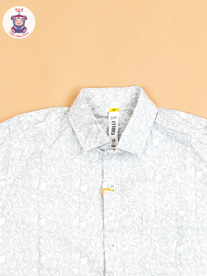 Grey & White - Boys Readymade Shirt