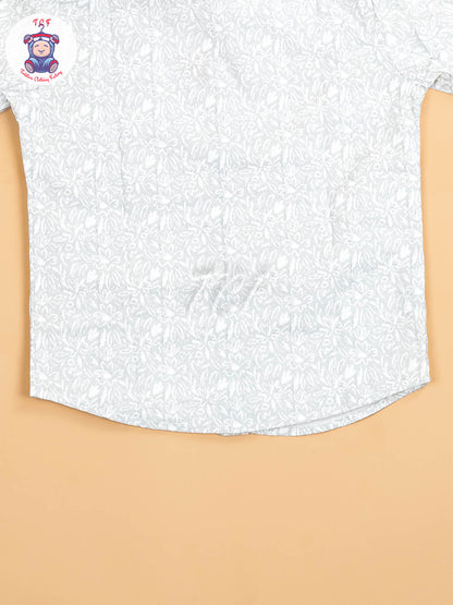 Grey & White - Boys Readymade Shirt