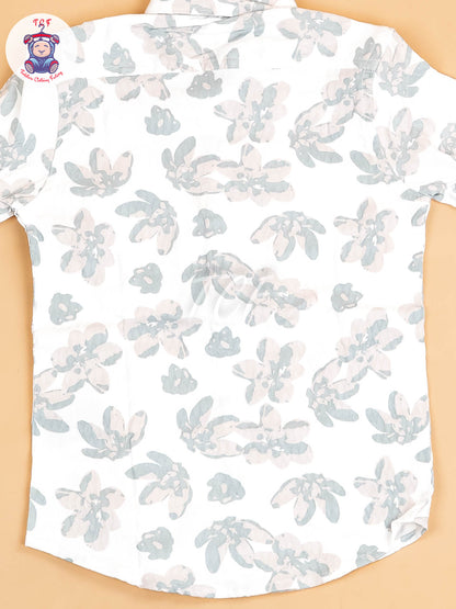 White & Grey - Boys Readymade Shirt