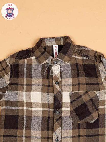 Black & Beige - Boys Readymade Shirt