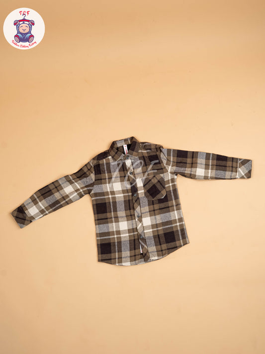 Black & Beige - Boys Readymade Shirt