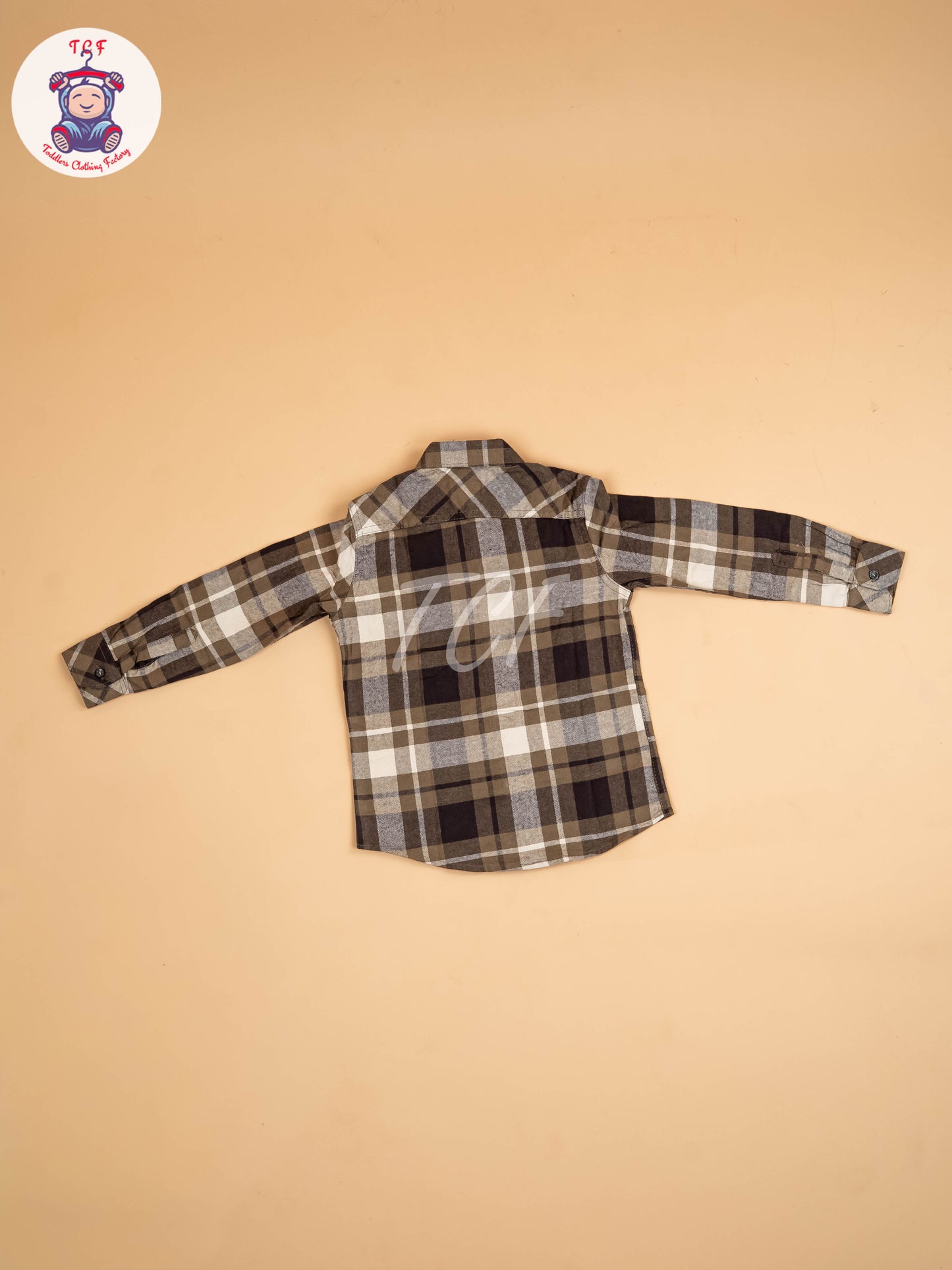 Black & Beige - Boys Readymade Shirt