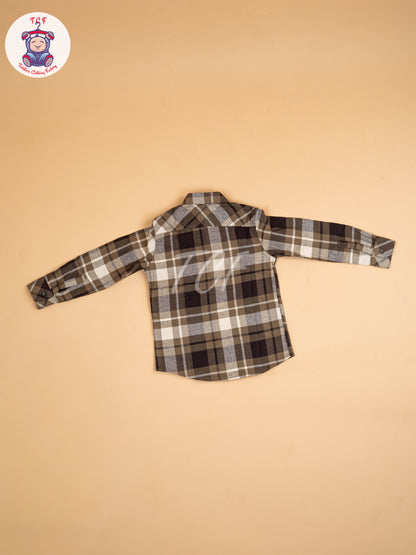 Black & Beige - Boys Readymade Shirt
