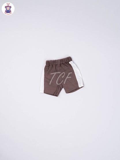 White & Lite Choco Brown -  T-Shirts & Shorts
