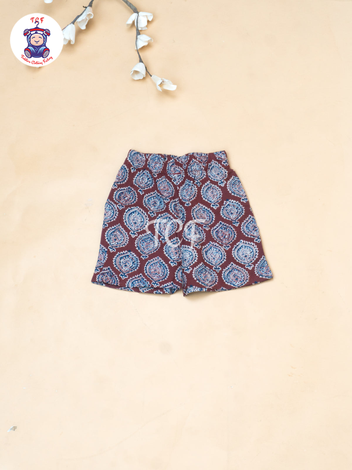 Maroon - Boys Ajrakh Printed Shirts & Shorts