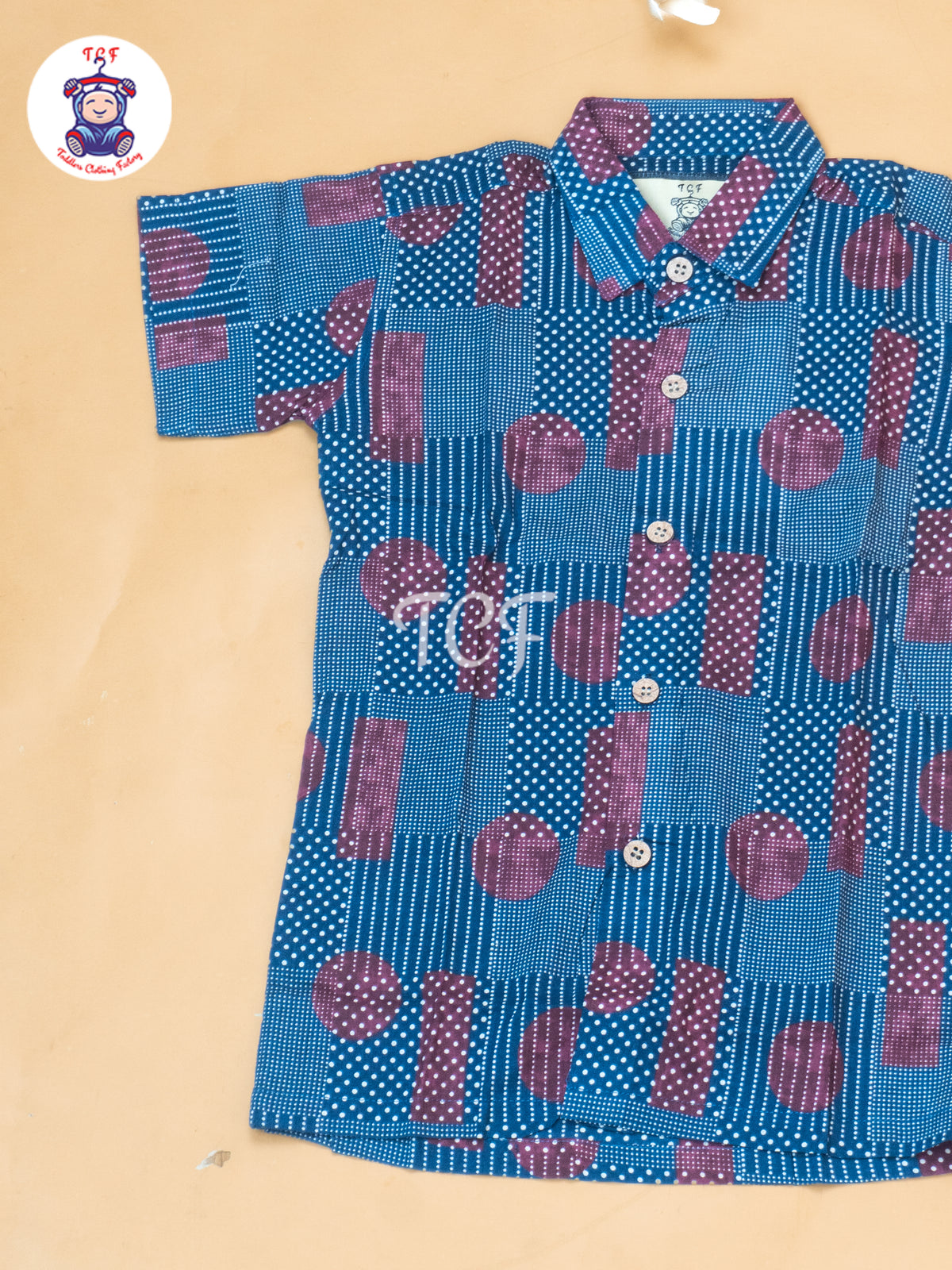 Maroon & Black - Boys Ajrakh Printed Shirts & Shorts