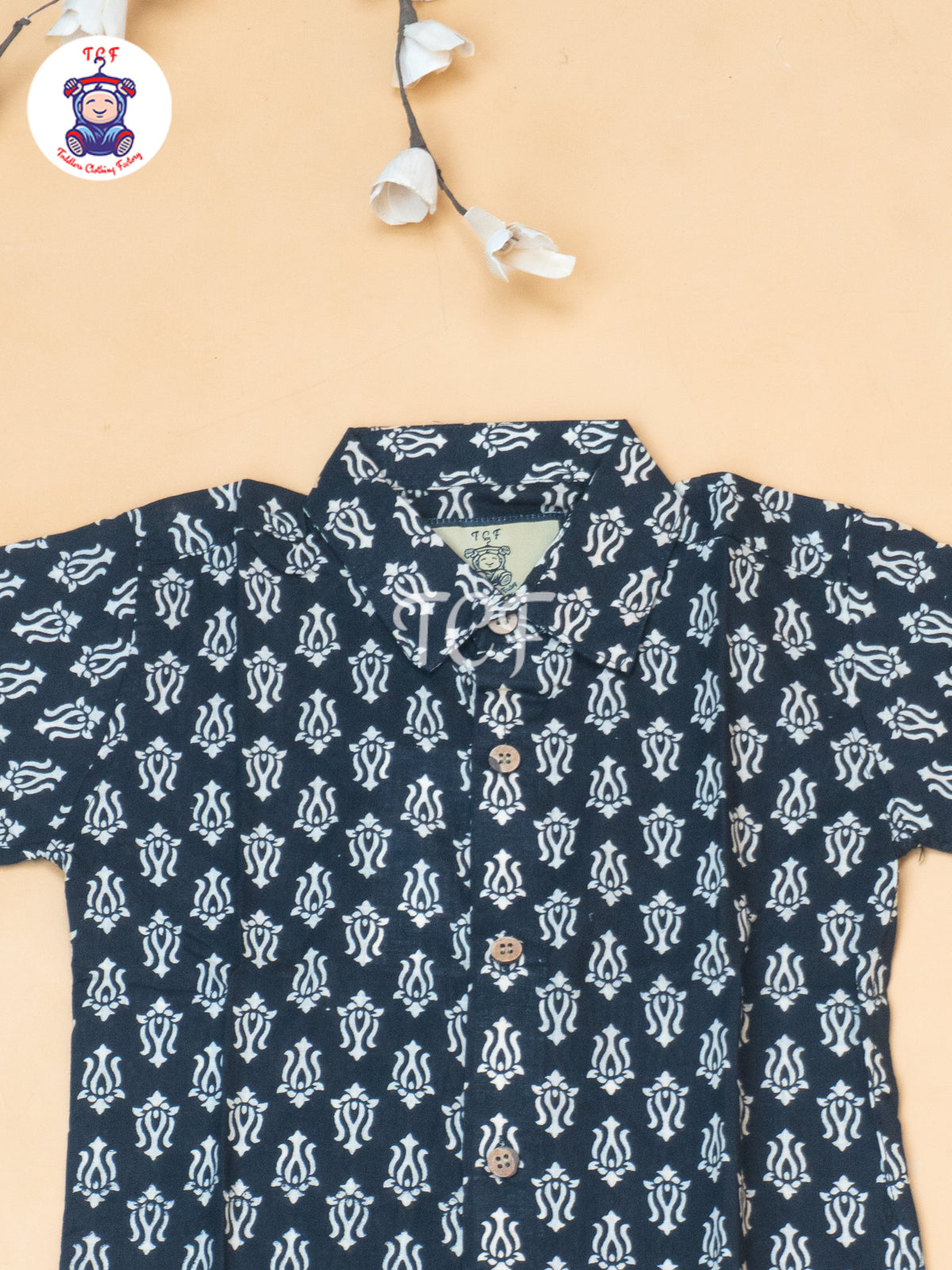 Black - Boys Ajrakh Printed Shirts & Shorts
