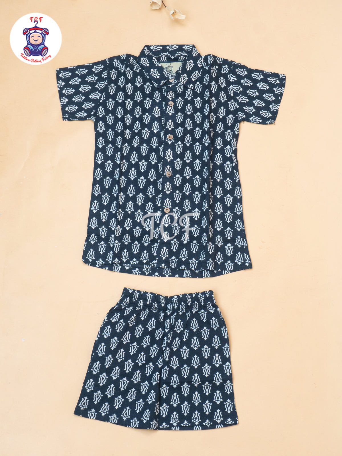 Black - Boys Ajrakh Printed Shirts & Shorts