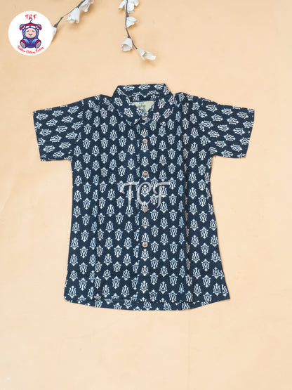 Black - Boys Ajrakh Printed Shirts & Shorts