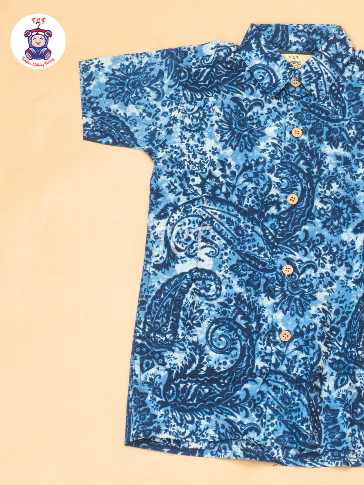 Blue - Boys Ajrakh Printed Shirts & Shorts