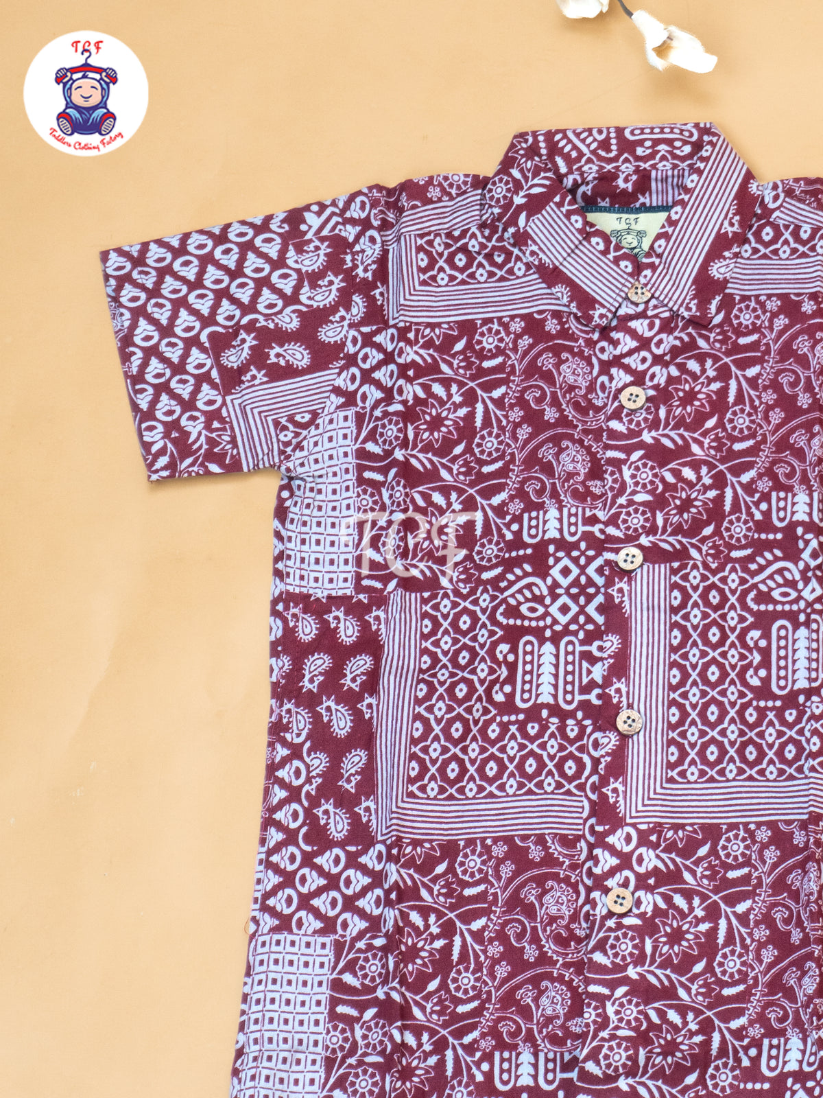 Majentha - Boys Ajrakh Printed Shirts & Shorts