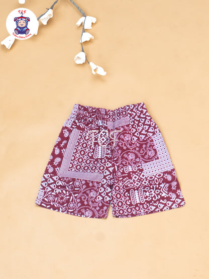 Majentha - Boys Ajrakh Printed Shirts & Shorts