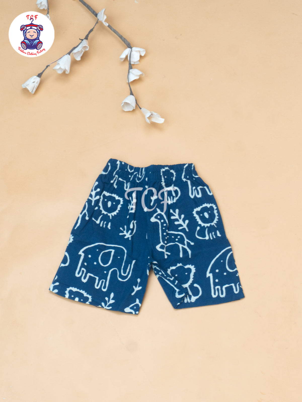 Navy Blue - Boys Ajrakh Printed Shirts & Shorts