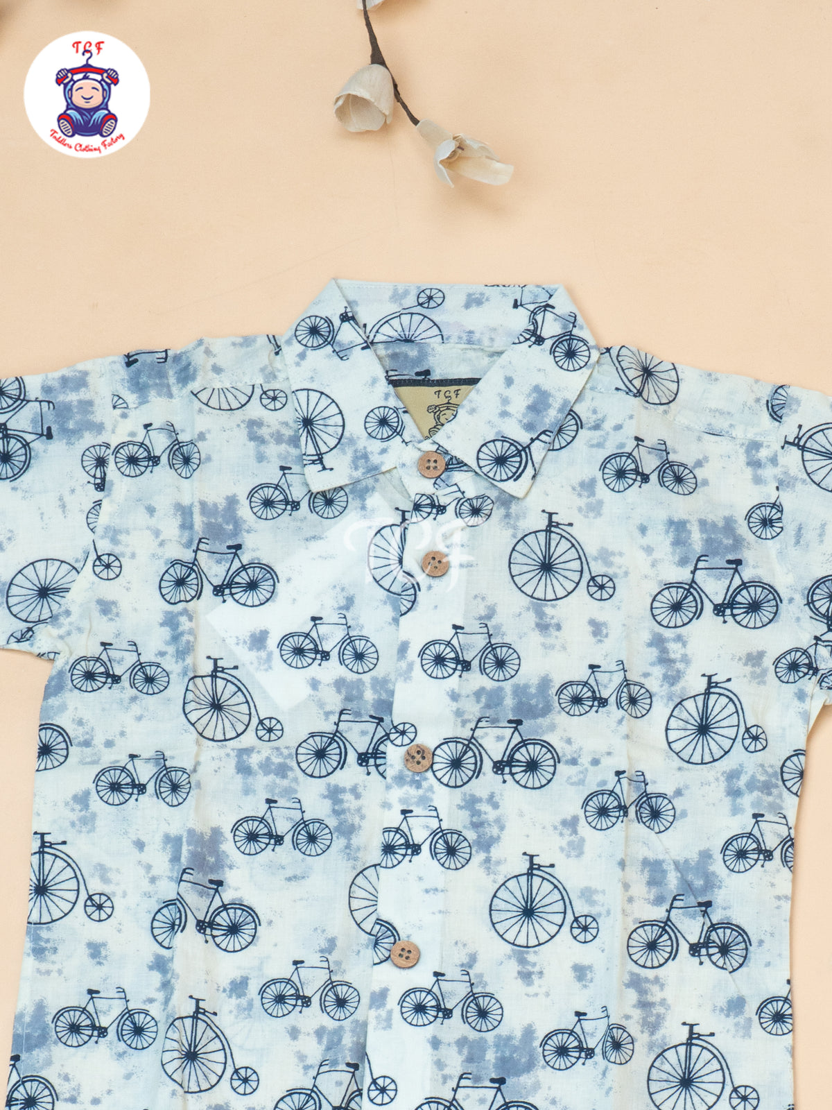 Cream - Boys Cycle Printed Shirts & Shorts