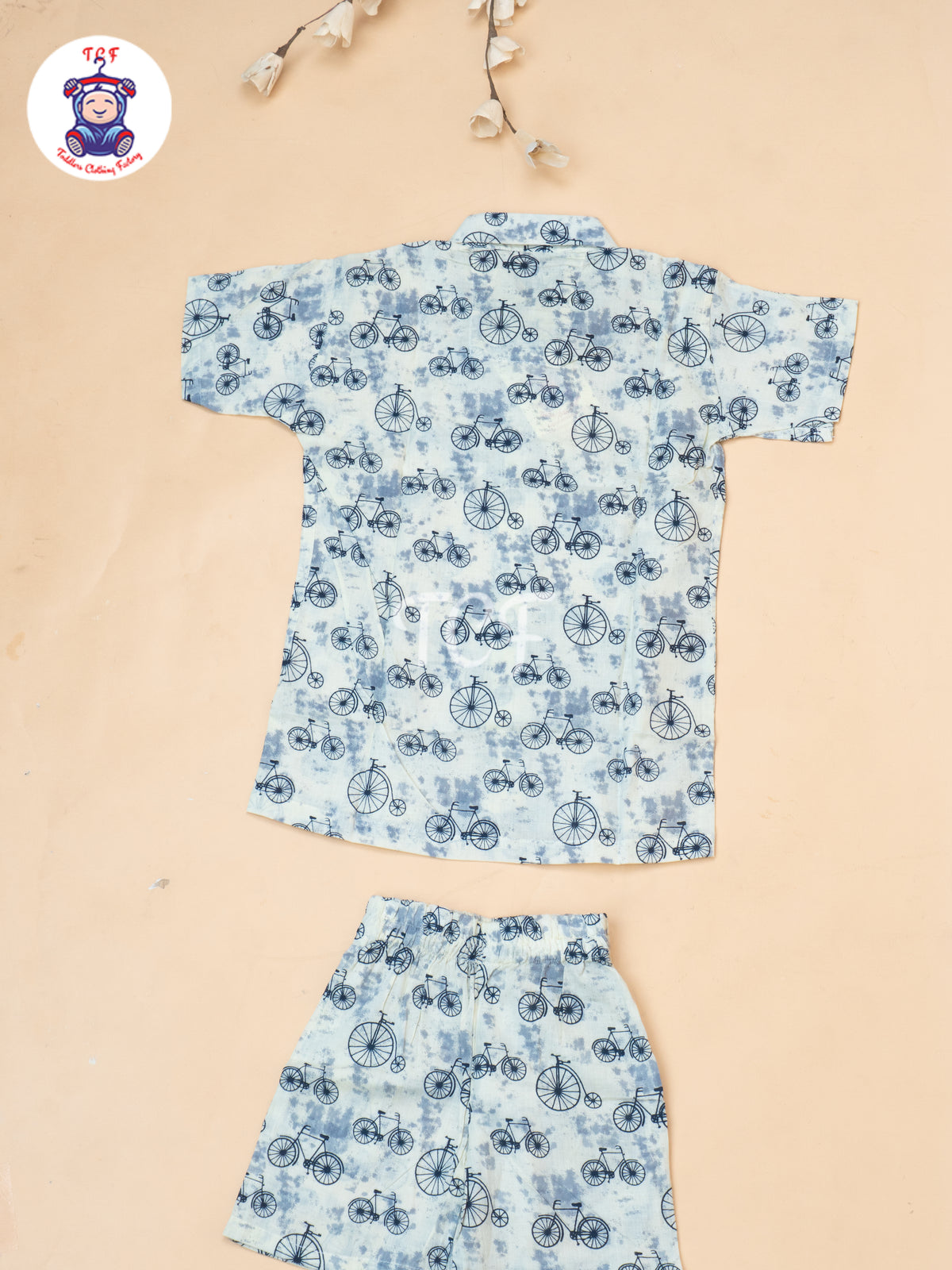 Cream - Boys Cycle Printed Shirts & Shorts