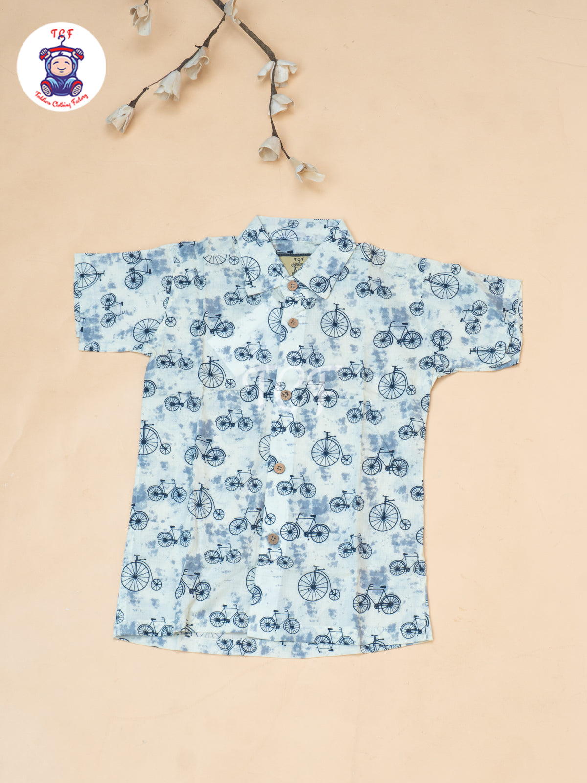 Cream - Boys Cycle Printed Shirts & Shorts