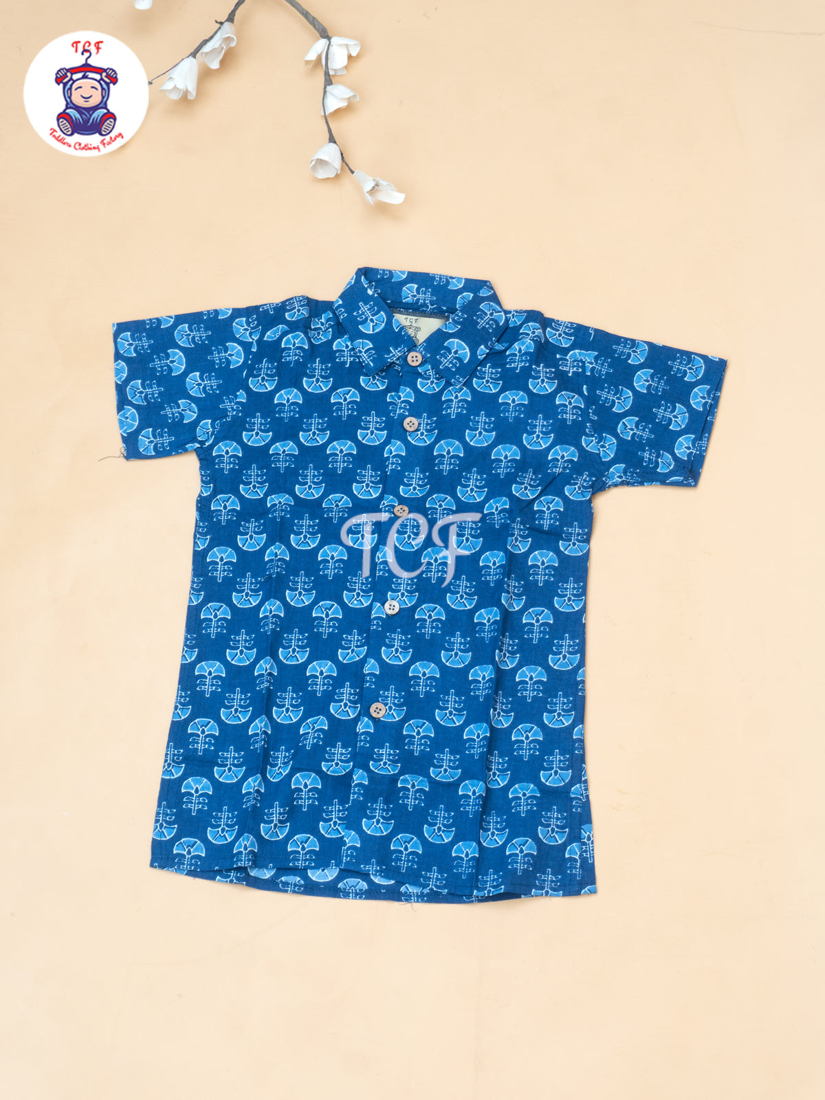 Indingo - Boys Ajrakh Printed Shirts & Shorts