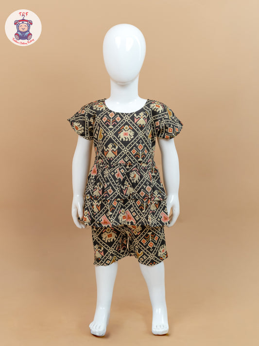 Black & Cream - Ajrakh printed Co-ords Sets