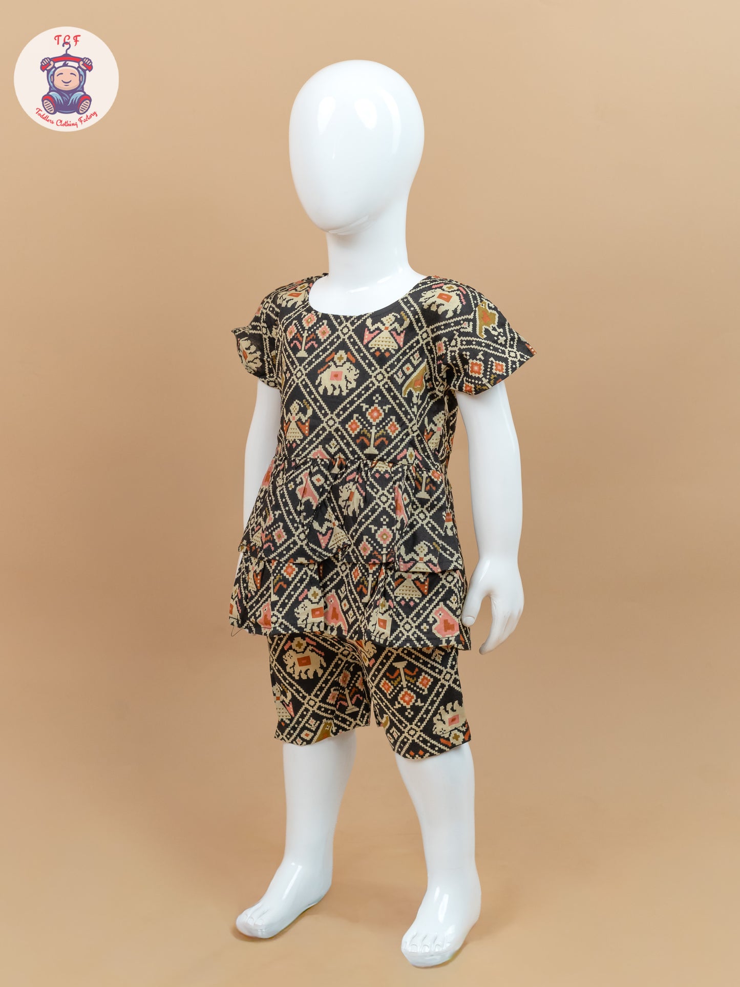 Black & Cream - Ajrakh printed Co-ords Sets