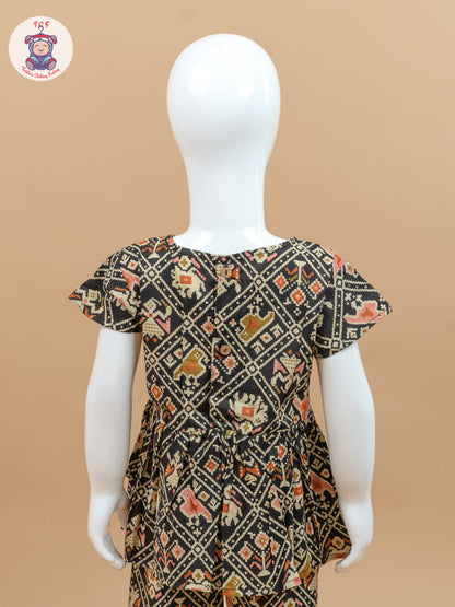 Black & Cream - Ajrakh printed Co-ords Sets