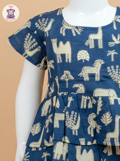 Navy Blue & Cream - Jaipur printed Co-ords Sets