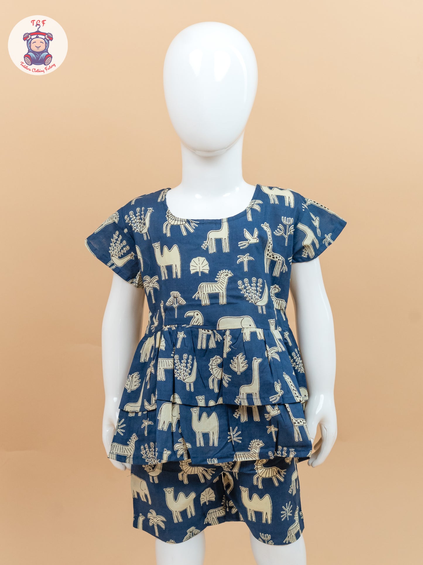 Navy Blue & Cream - Jaipur printed Co-ords Sets