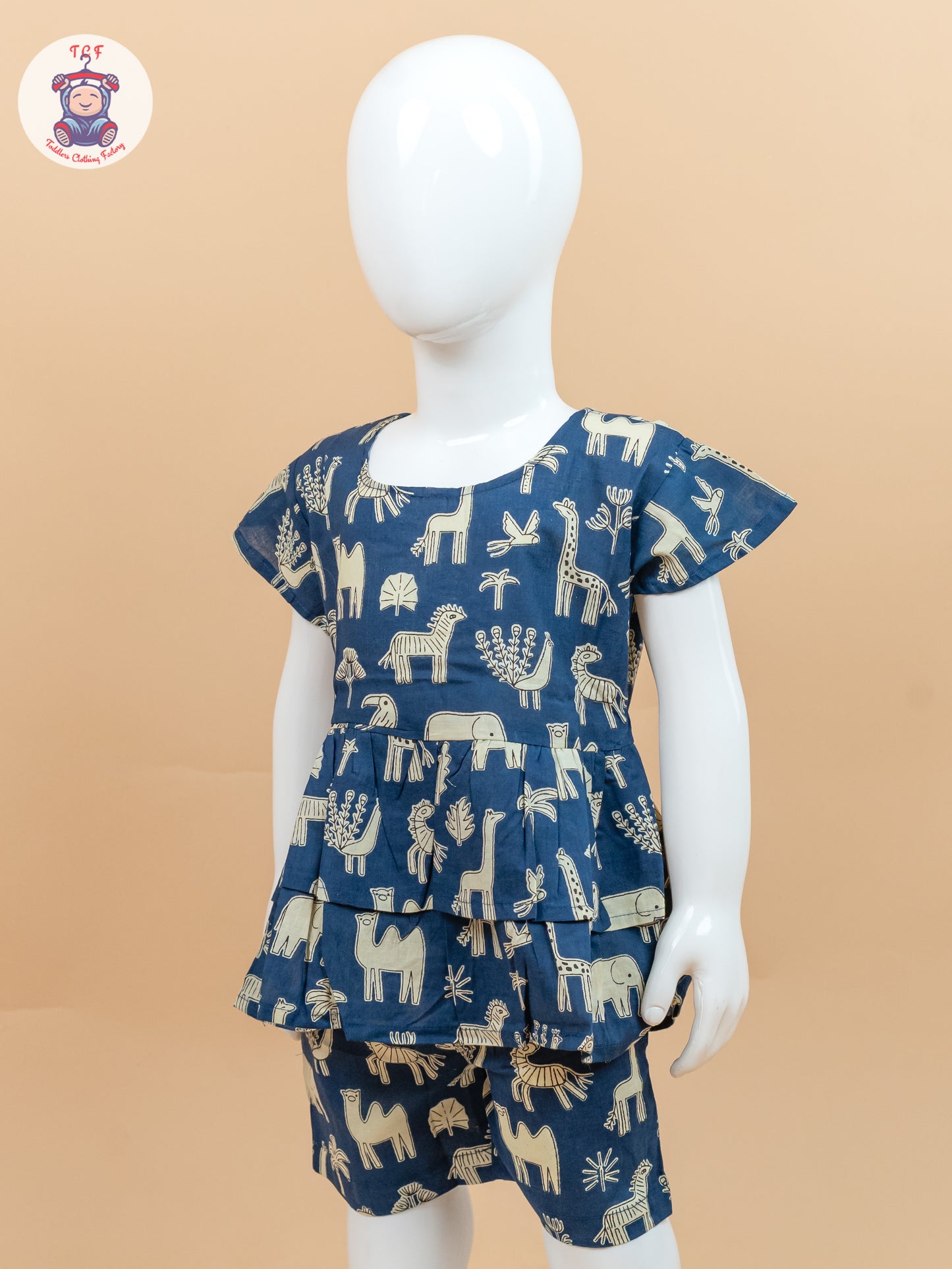 Navy Blue & Cream - Jaipur printed Co-ords Sets