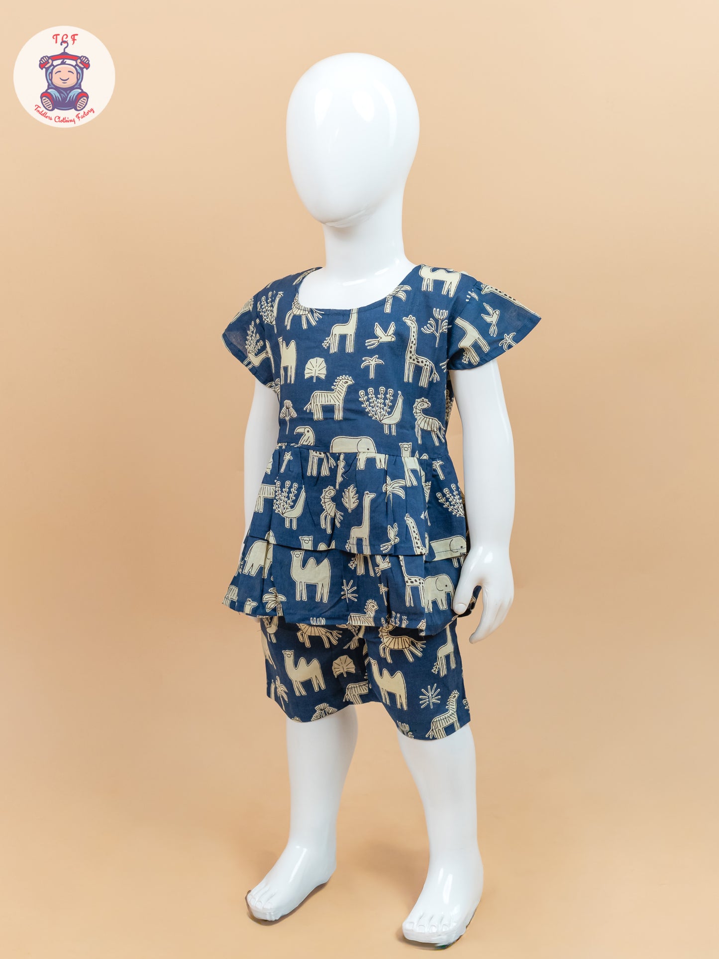 Navy Blue & Cream - Jaipur printed Co-ords Sets