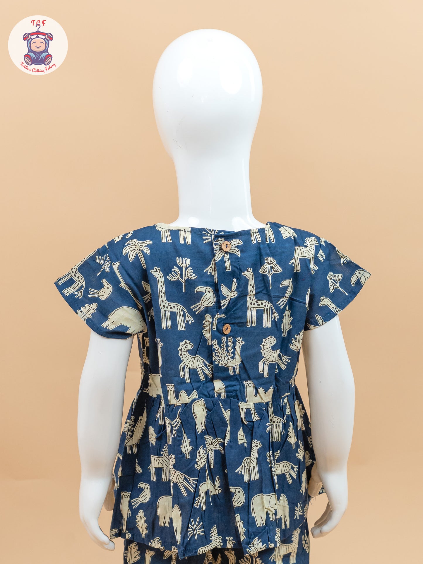 Navy Blue & Cream - Jaipur printed Co-ords Sets
