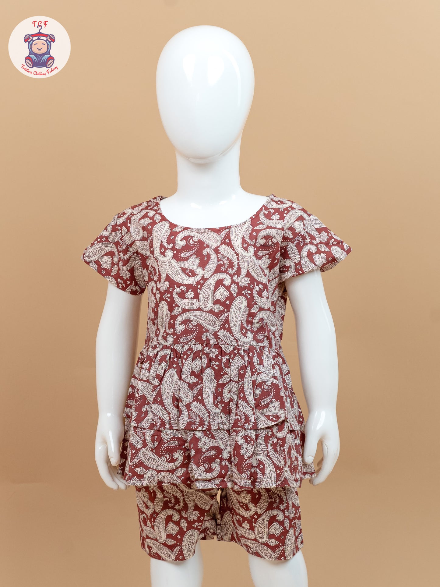 Burgundy Red & Cream - Ajrakh printed Co-ords Sets
