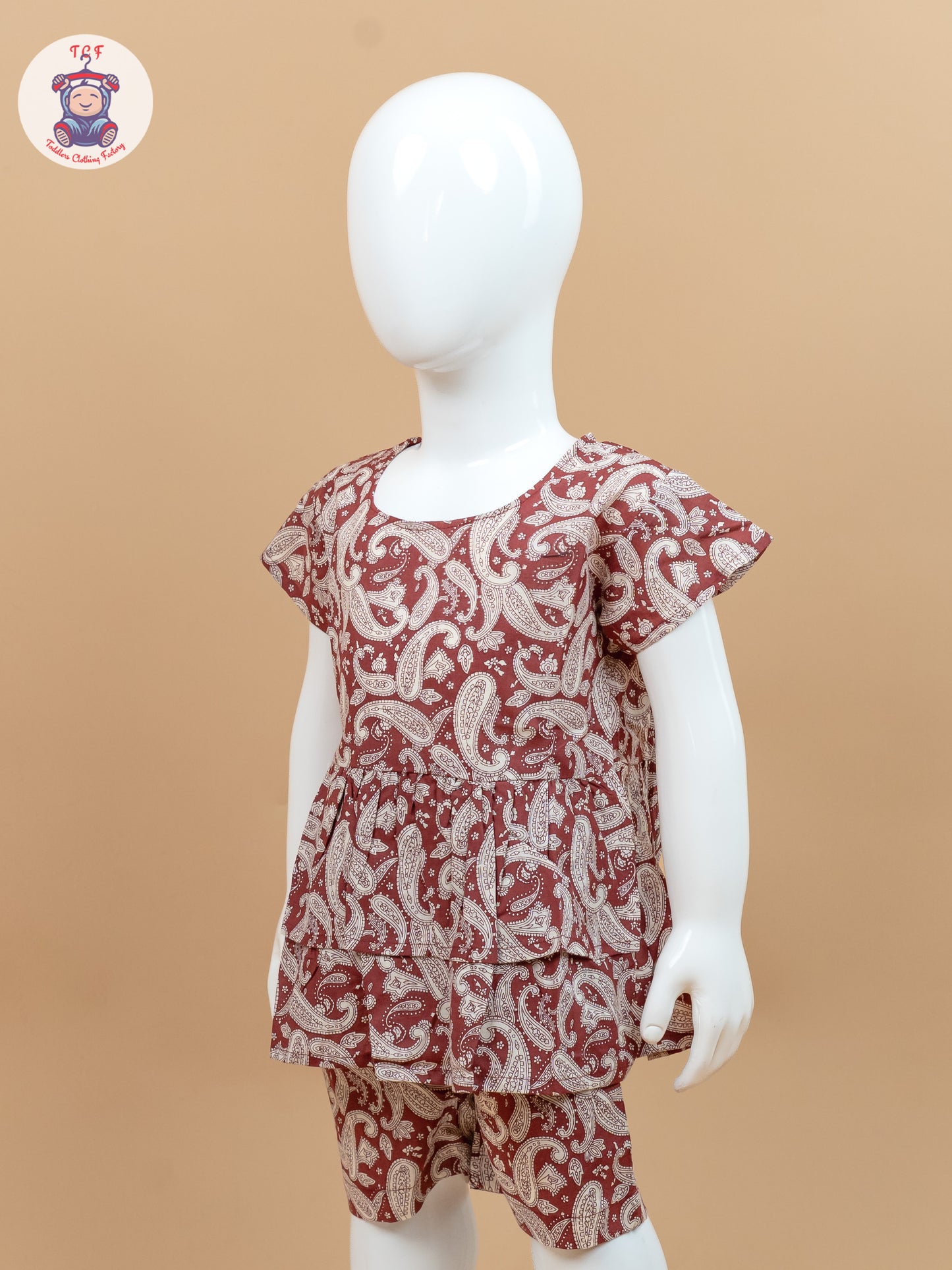 Burgundy Red & Cream - Ajrakh printed Co-ords Sets