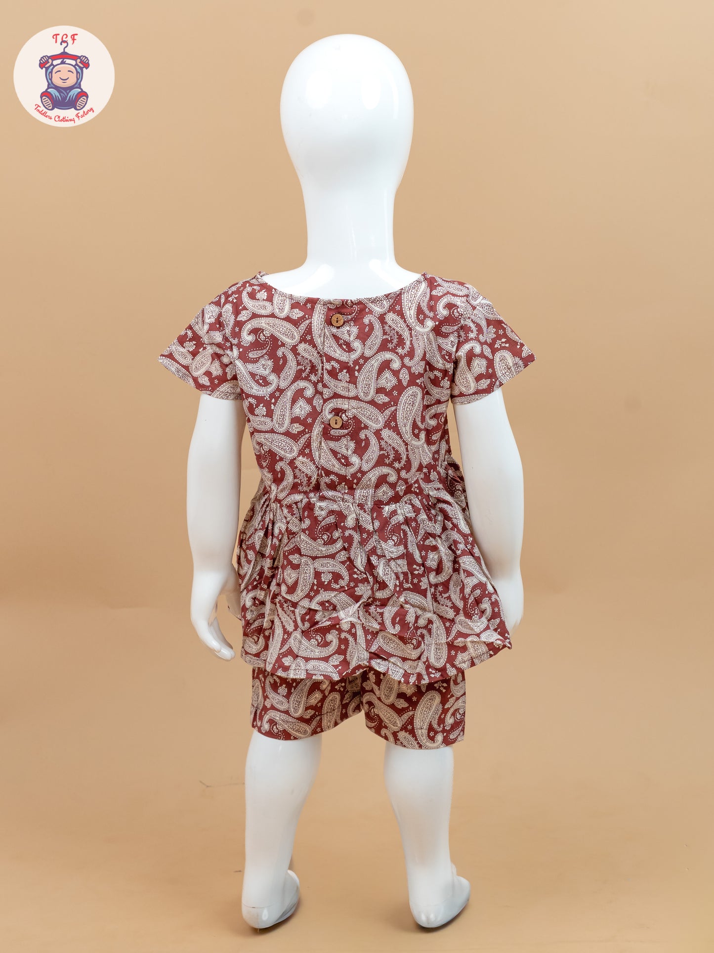 Burgundy Red & Cream - Ajrakh printed Co-ords Sets