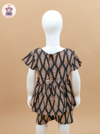 Black & Cream - Ajrakh printed Co-ords Sets