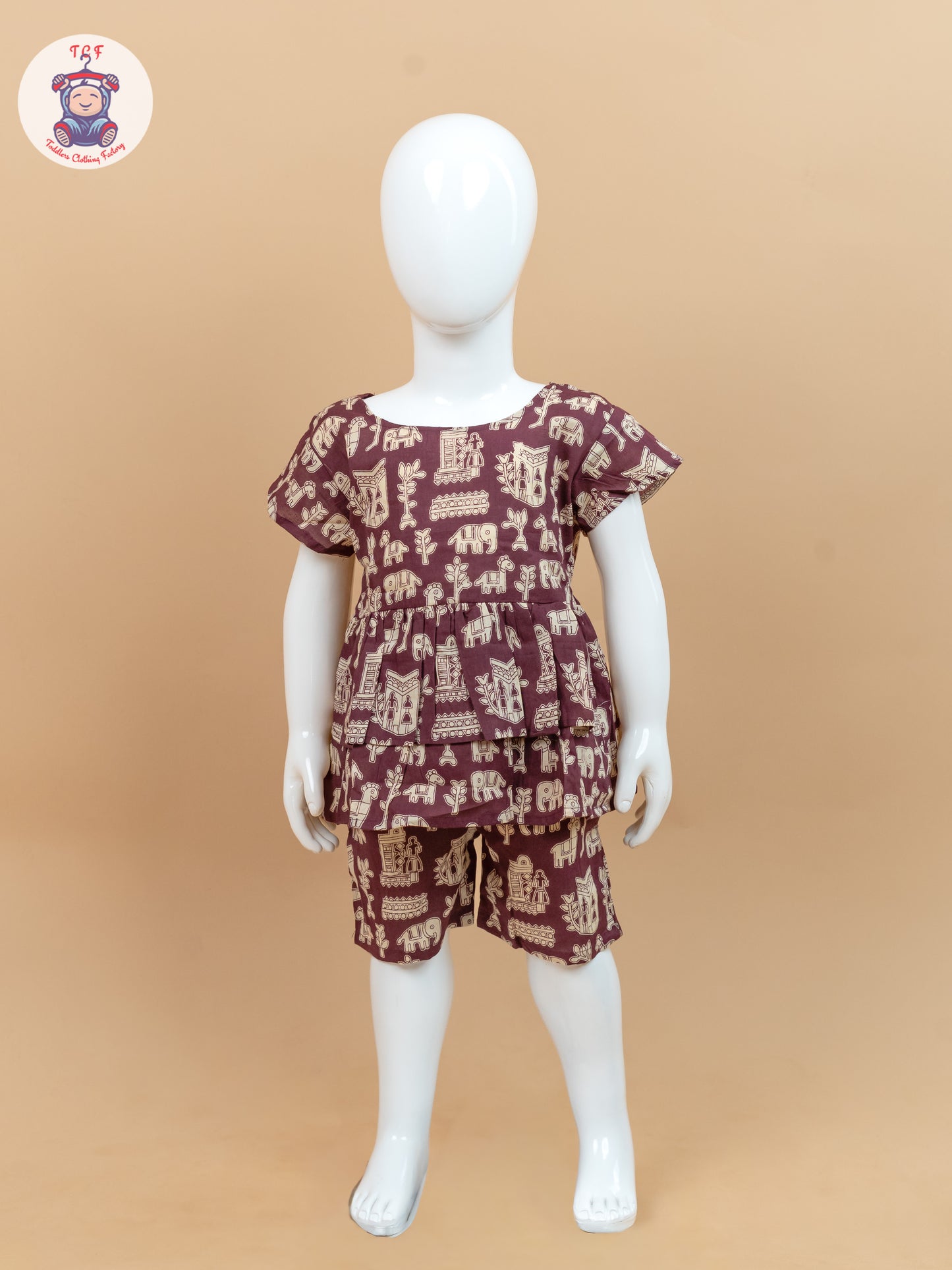 Wine & Cream - Ajrakh printed Co-ords Sets